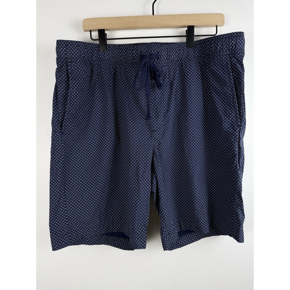 Banana Republic Deck Short Navy Drawstring Elastic Waist Pockets 8" Inseam Large